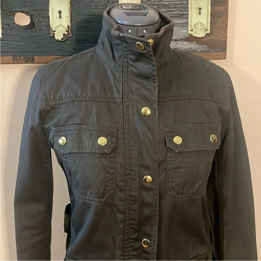 J. Crew Olive Green Boyfriend Relaxed Fit Field Jacket Size XS - Picture 5 of 16